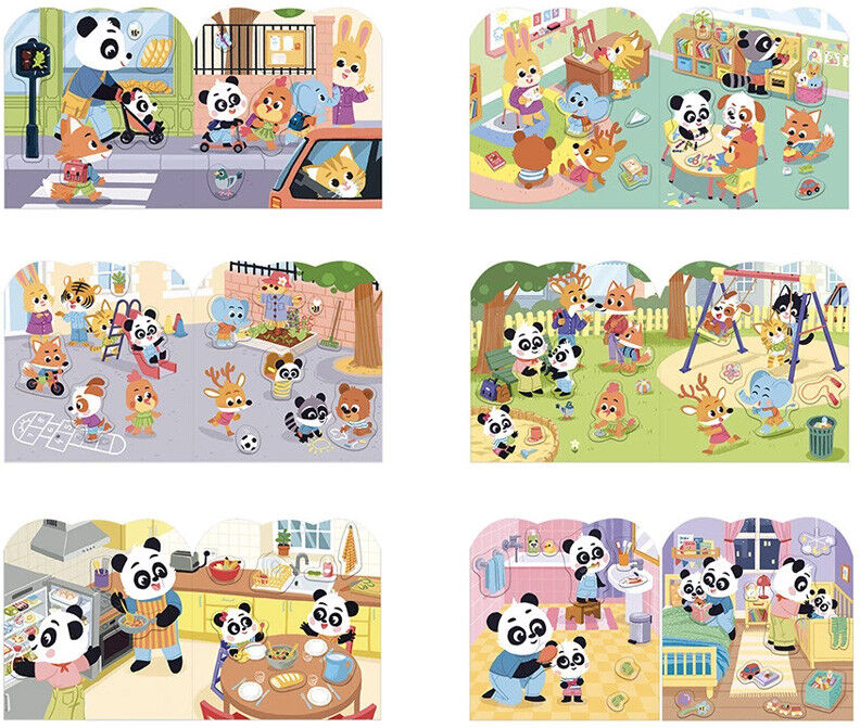 Cahier de 70 Stickers avec 7 décors Ma Journée - Janod