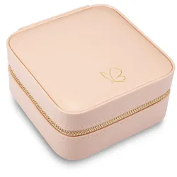 Schmucketui GLANZSTÜCKE MÜNCHEN "RT004", pink, orange, Aufbewahrungsboxen, 1 Stk., Kunstleder