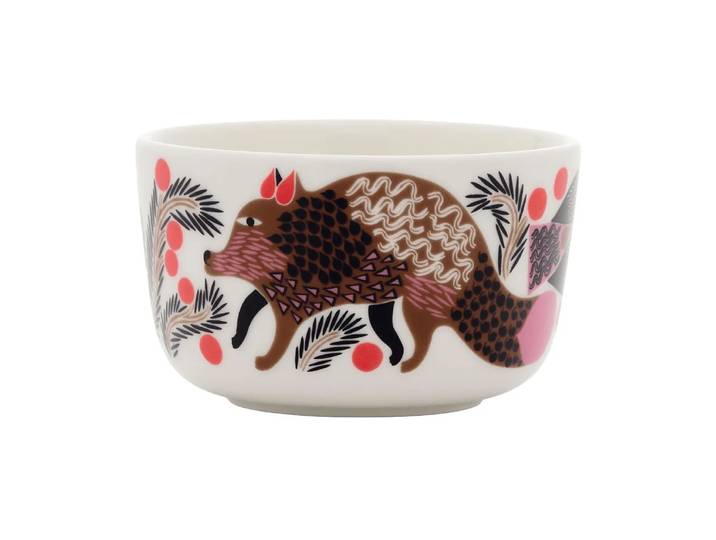 Marimekko Bol Oiva Ketunmarja 2,5 dl White-bronze-rose-pétrole