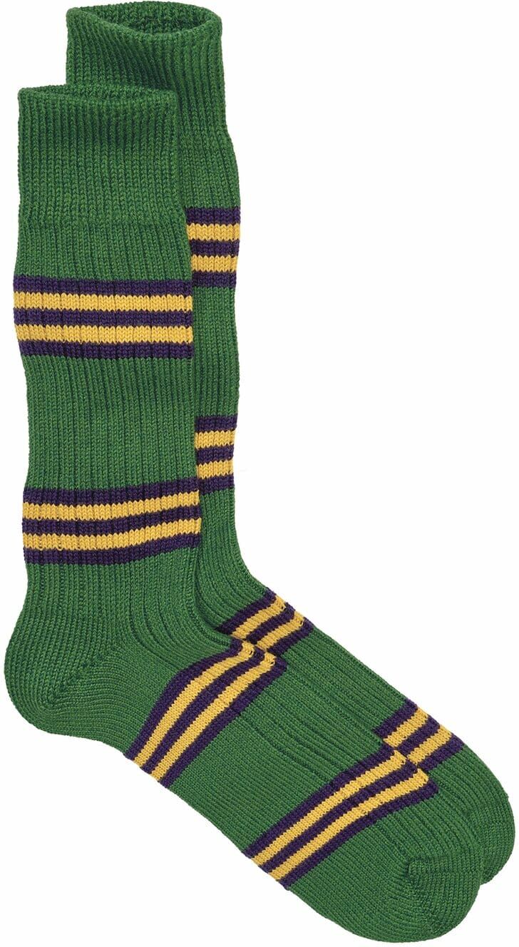 Corgi Wales-Streifen-Socke Grün 42-43