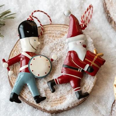 Inspire Select Iron Art Christmas Hanging Ornaments DIY Cartoon Soldier & Angel Drops For Tree, Party, Crafts, Holiday Decor soldier 9