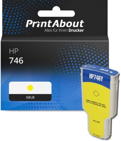 PrintAbout Druckerpatrone kompatibel mit HP 746 (P2V79A) - Gelb