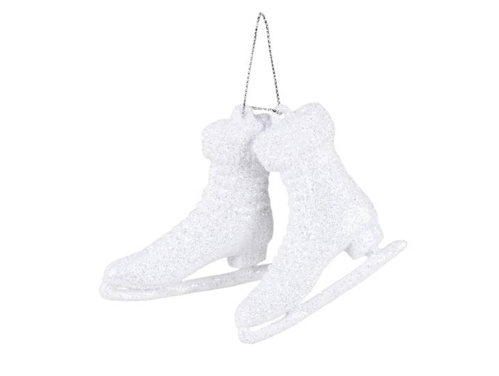 Weihnachtsdeko Schlittschuh zum Aufhängen, weiß