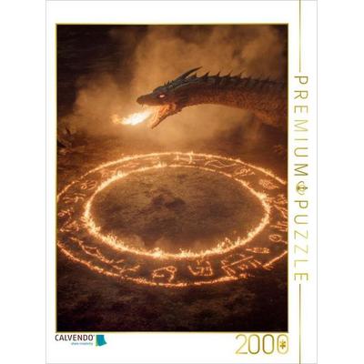 CALVENDO Puzzle Ritual des Feuerdrachen | 2000 Teile Lege-Größe 90 × 67 cm Foto-Puzzle für glückliche Stunden