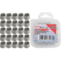 BGS Ersatz-Gewindeeinsätze M10 x 1,25 mm 25tlg. - 9428-1