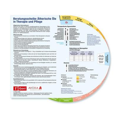 Beratungsscheibe Ätherische Öle in Therapie und Pflege, Nonbook von Andrea Hergenröther, Avoxa - Mediengruppe Deutscher Apotheker