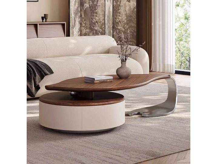 Table basse Vintage française classique Premium nordique texturée Table basse esthétique avec rangement Meubles De Maison meubles maison