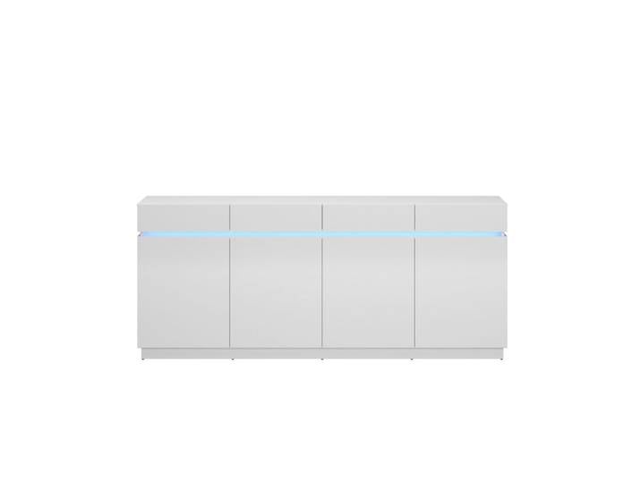 Buffet LED 4 portes L.200 LUDIVINE blanc brillant