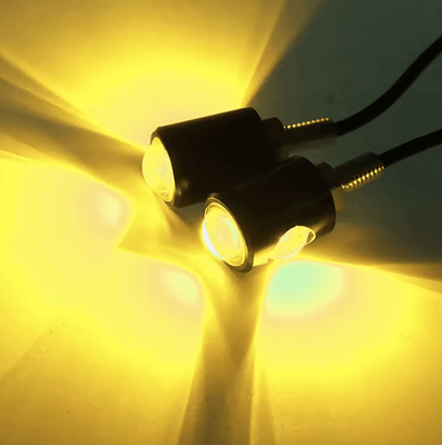 Inspire Curations 2 Piece Super Bright Motorcycle LED Eagle Eye Signal Lights yellow