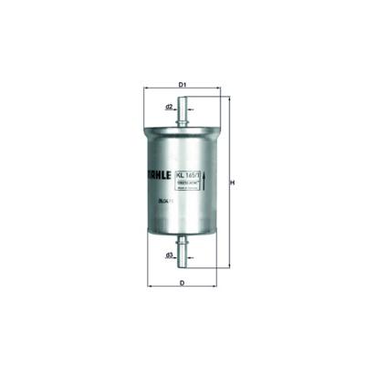 MAHLE Kraftstofffilter KL 165/1 Leitungsfilter 135,5mm für SMART
