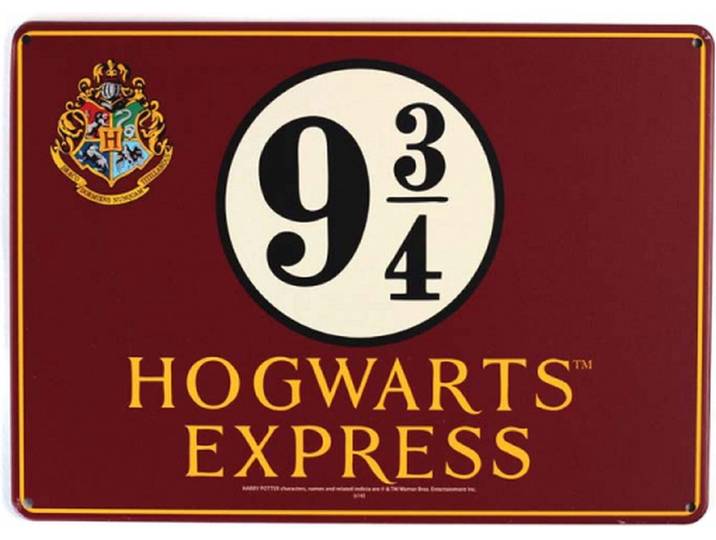 Harry Potter - Platform 9 3/4 Small Tin Sign