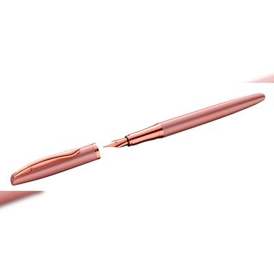 Pelikan Jazz Noble Elegance P36, Pink, Rose, Kartuschenfüllsystem, Blau, Metall, Edelstahl, Medium