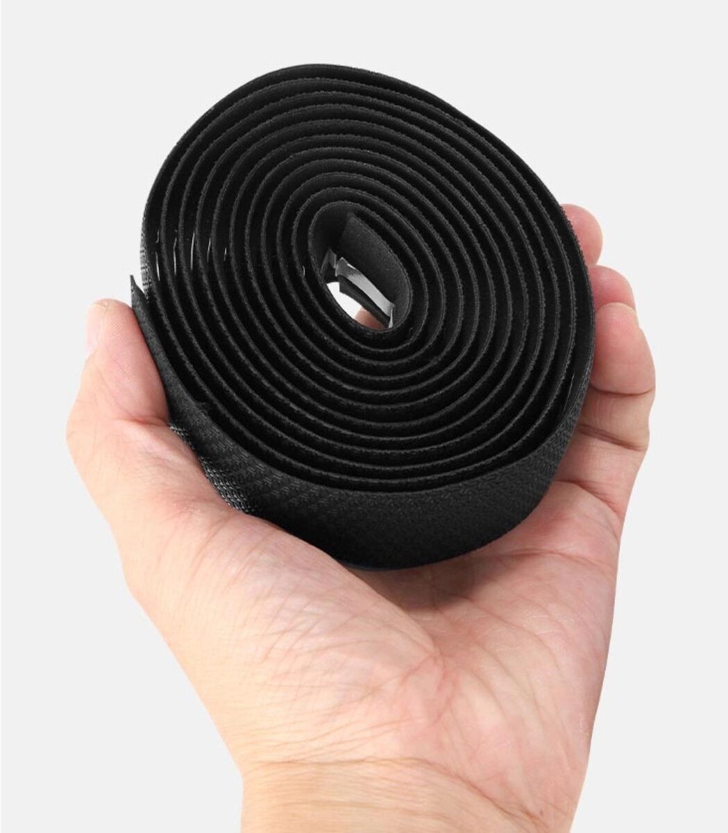 INF Mamba Texture Lenkerband (2 Rollen) — PU+EVA stoßabsorbierend, rutschfest, wasserdicht, ergonomischer Griff mit verdickter Schwarz
