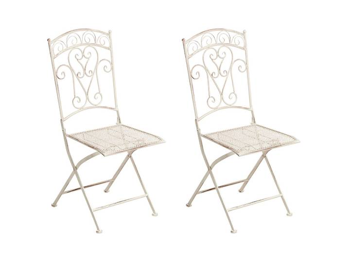 GARTENSTUHL 2er-Set Hellbeige Juina