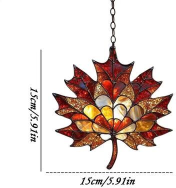 Uplifted Finds Autumn Maple Leaf Acrylic Suncatcher   Thanksgiving Celebration Door Hanging Decor c
