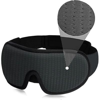 Inspired Living DreamShield 3D Blackout Sleep Mask For Deep Rest & Travel Comfort gray
