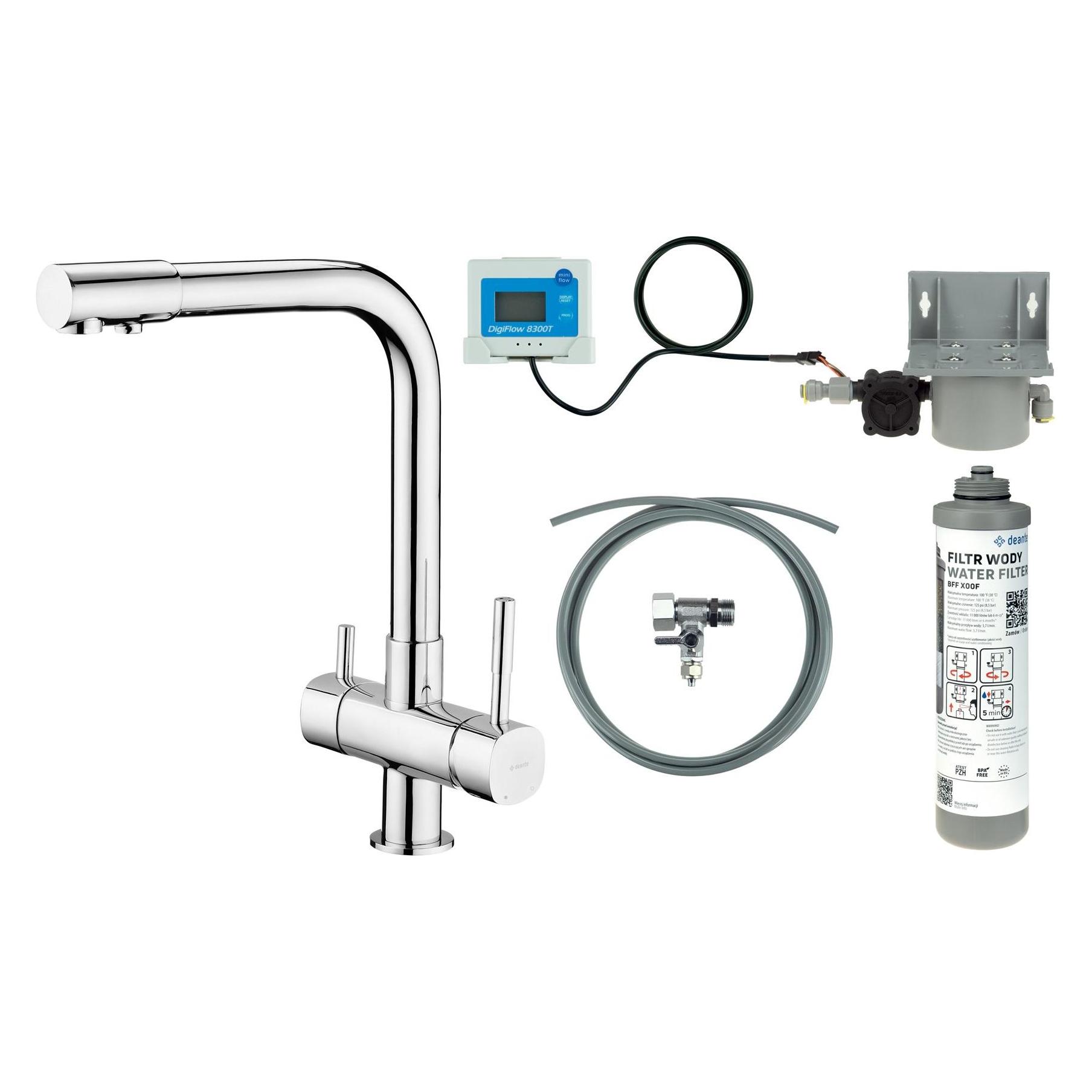 Deante Bateria kuchenna z zestawem do filtracji wody (BCHF065M)