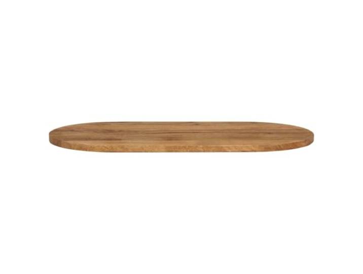 KTHLBRH Tischplatte oval 140 x 50 x 2,5 cm Massivholz Mangoholz Eichen-Finish, rustikales Design, pflegeleichte Oberfläche, vielseitiger Ersatz