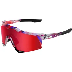 100%, Unisex, Sportbrille, Speedcraft FDJ Gloss Translucent Red/Blue - HiPER Fire (Anthracite, Black, Blau, Red, Rot), Schwarz, Blau, Rot, Grau