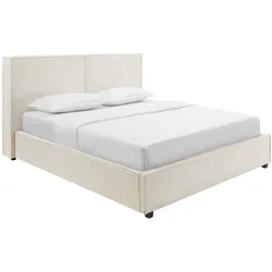 riess-ambiente Boxbett ROCCO 180x200cm beige Cord mit Stauraum