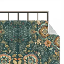 BALKON SICHTSCHUTZ Detailliertes Boho Muster in Grün 200/100 cm