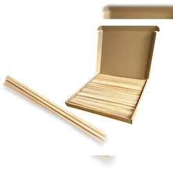 PINI 2000x Holzstäbchen vierkant 300x4x4 mm Zuckerwattestäbe Bombon-Stäbchen Stäbchen für Zuckerwatte Basteln und Haushalt
