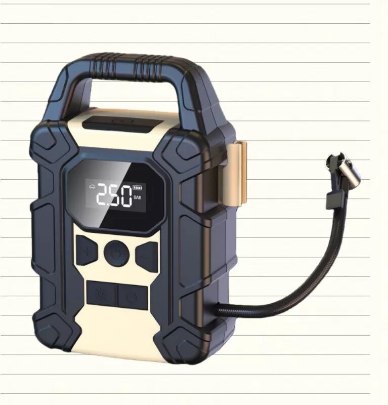 INF Pompe de Gonflage Portable pour Pneus de Voiture - Gonflage Rapide et Sûr pour Voitures, Vélos et Plus Jaune