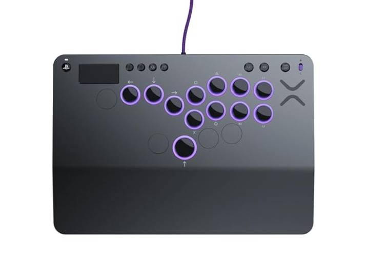 Turtle Beach Victrix Pro KO Leverless E-Sport-All-Button-Fight-Stick, PS5 Grau, PlayStation/PS4/Windows PC, Turnier-Arcade-Controller, 16 Cherry-Switches, schlankes Design, RGB, USB-C-Kabel