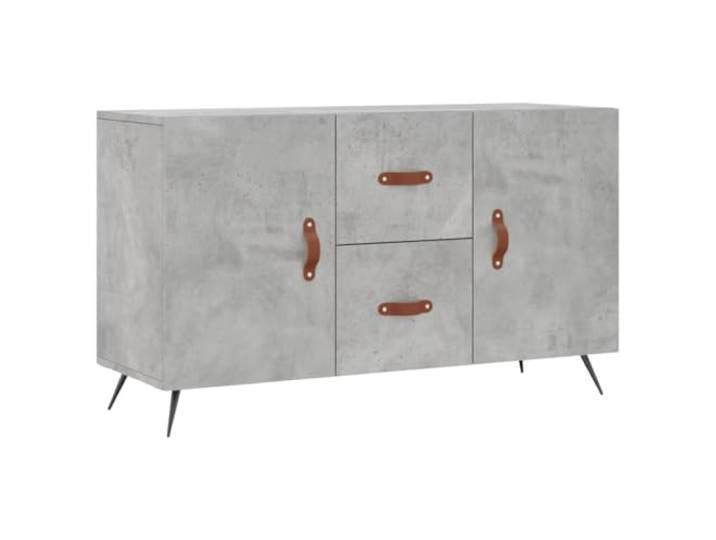 HGFDVCMR Sideboard Betongrau 100x36x60 cm Kommode Metallbeine Moderne Flurkommode in Beton-Optik mit stabiler Oberplatte und Metallgestell, ideal für Wohnzimmer und Schlafzimmer.