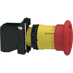 Schneider XB5AS8442 Pilzdrucktaster 1Ö 40mm rot NOT-AUS Drehentr. D22 Kunst.