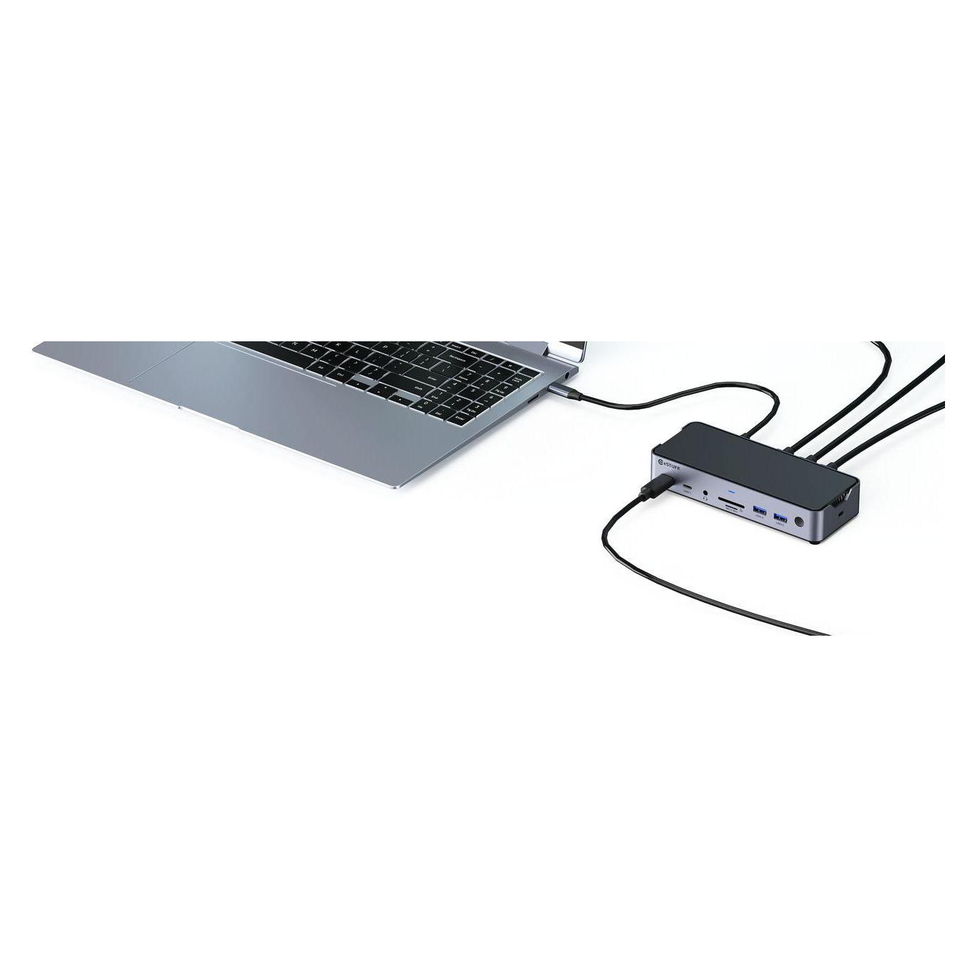 eSTUFF Triple USB-C Docking Station (USB-C, 3 Ports) (GLB232006)