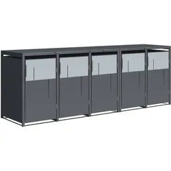 Westmann Mülltonnenbox "Tonus 5" für 5 x 240L,antrazit/holz Mix,