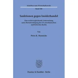 Sanktionen gegen Insiderhandel., Fachbücher von Petra R. Mennicke