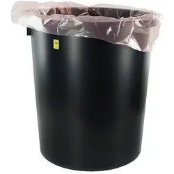 Safeguard ESD-Mülleimer, rund, schwarz, 35 Liter, Ø 400 mm, Abfalleimer, Schwarz
