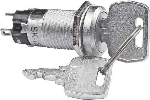 NKK Switches SK13DAW01 SK13DAW01 Schlüsselschalter 250 V/AC 1A 1 x Ein/Aus/Ein 2 x 45° 1St.