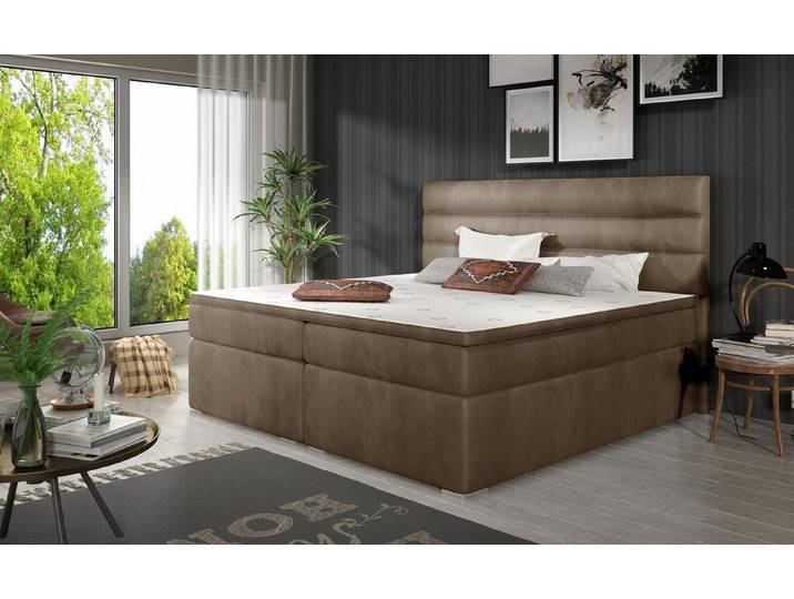 Fun Möbel Boxbett Schlafzimmerbett FESTO in Stoff inkl. Bettkästen (inkl. Kaltschaumtopper)