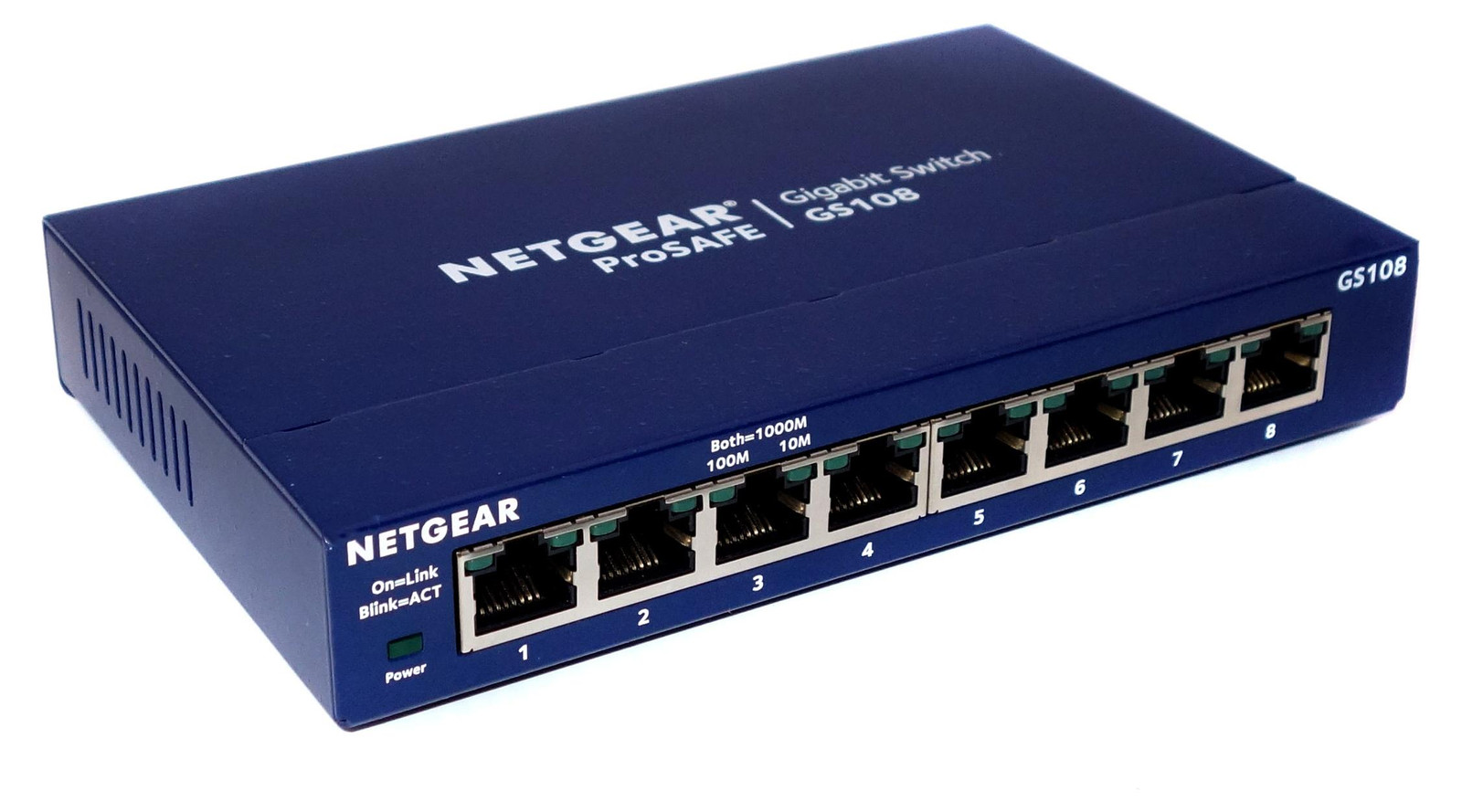 Netgear GS108 Gigabit Ethernet Switch, 8-poorts, 1 Gbit/s, Unmanaged