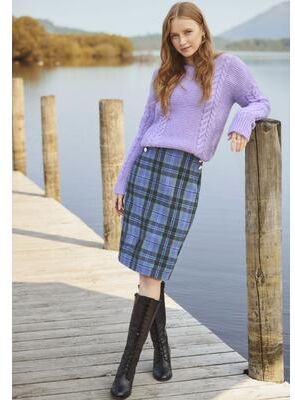Plus Size Women's Mini Plaid Skirt by Joe Browns in Electric Mega Plaid (Size 24 W)