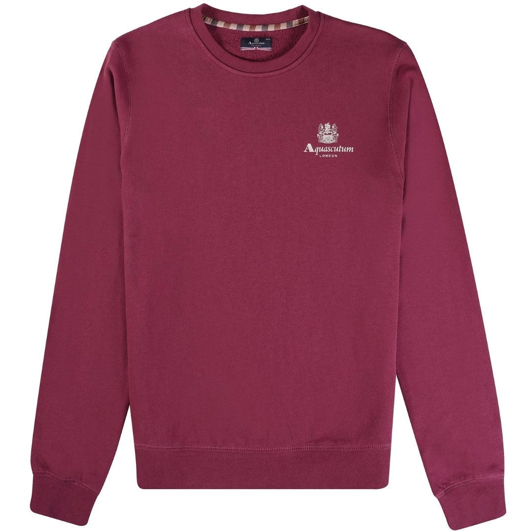 Aquascutum Active Small Logo Bordeaux Sweatshirt