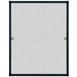 APANA Fliegengitter Insektenschutz Fenster Alu Rahmen Bausatz 120 x 140 cm anthrazit auf Maß