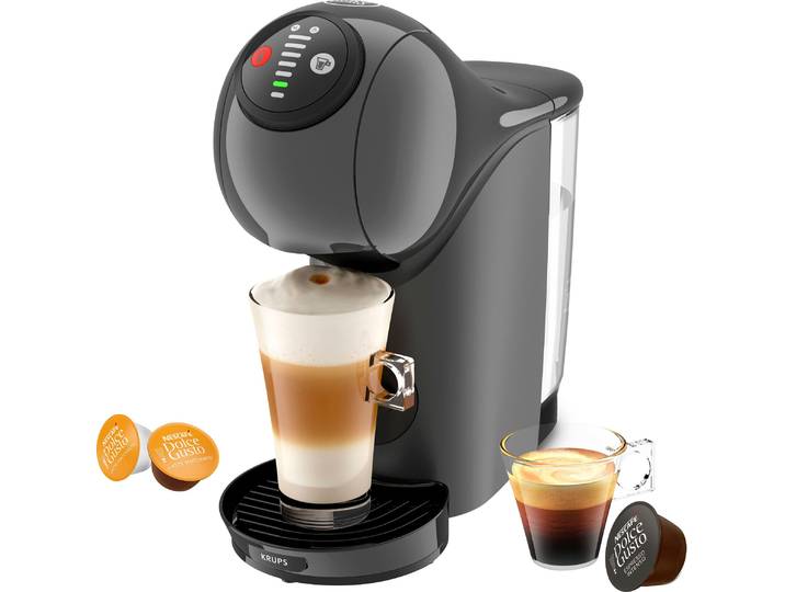 NESCAFÉ DOLCE GUSTO Kapselmaschine KP243B Genio S, 15 Bar, ultra-kompakt, Hochdruck , grau (anthrazit), B:11,2cm H:27,3cm T:28,6cm, Kaffeemaschinen, Kapselmaschine