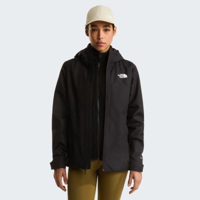 Funktionsjacke THE NORTH FACE "W QUEST MONO TRICLIMATE", Damen, Gr. XS, schwarz (tnf schwarz), Obermaterial: 100% Polyester, Jacken Funktionsjacke, 3-in-1 Funktion, wetterfest, atmungsaktiv, Topseller
