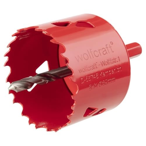 Wolfcraft Bi-Metalen Gatenzaag voor Hout, Metaal en Kunststof - Rood