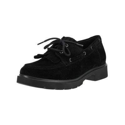 Slipper GABOR "Gabor Slipper Veloursleder", Damen, Gr. 38,5, schwarz, Veloursleder, Schuhe Slipper