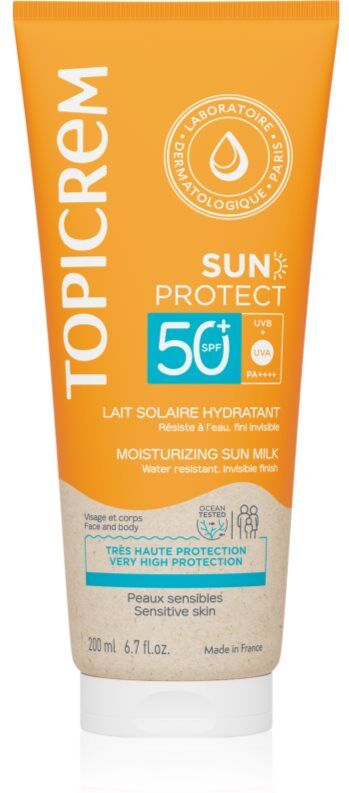 Topicrem Sun Protect Moisturizing Sun Milk SPF50+ hydratisierende Sonnenmilch SPF 50+ 200 ml