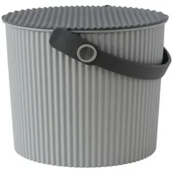 omnioutil Eimer Klein S Hellgrau mit grauem Deckel 8l