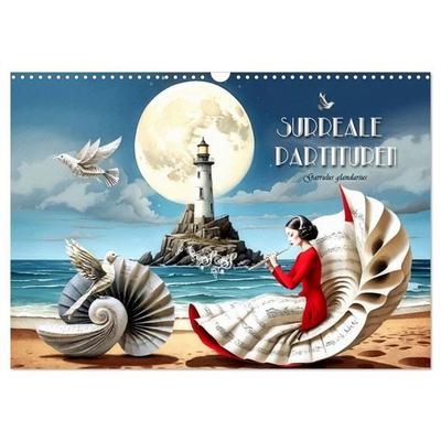 Surreale Partituren (Wandkalender 2026 DIN A3 quer), CALVENDO Monatskalender