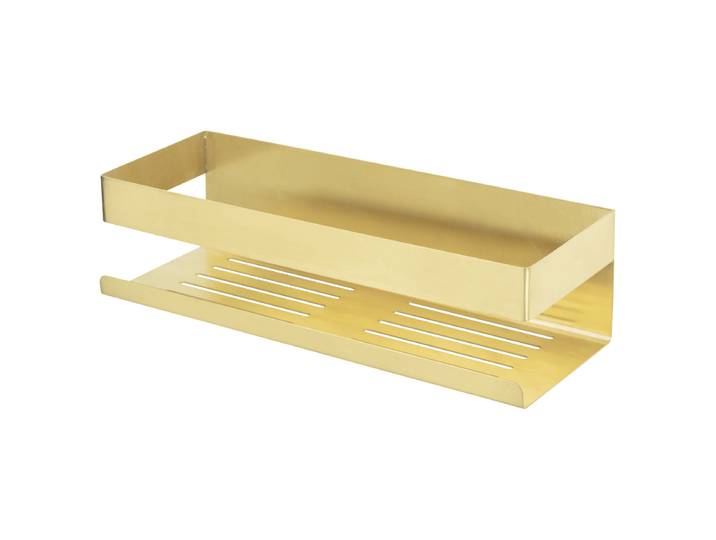 Duschablage Genova Wandablage: Edelstahl, gebürstet Gold/Gold 30 x 8 x 11cm