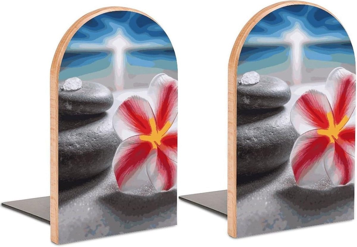 Houten Boekensteunen - Decoratieve en Verstelbare Boekensteunen - Hoogte: 12,8 cm
