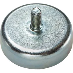 24 Ferrit-Topfmagnete mit Gewinde 20 mm | M3, Ferrit, Stahl, silber